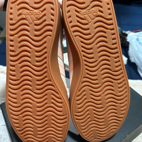 Adidas Women's Cream and Peach Sneakers - Picture 4 of 5